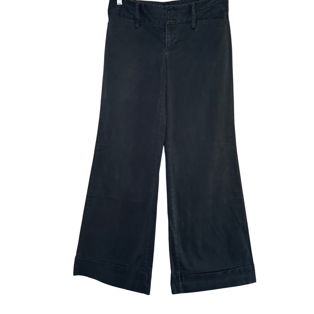 Ann Taylor loft wide leg pants dark gray women's 4 Marissa career office minimal